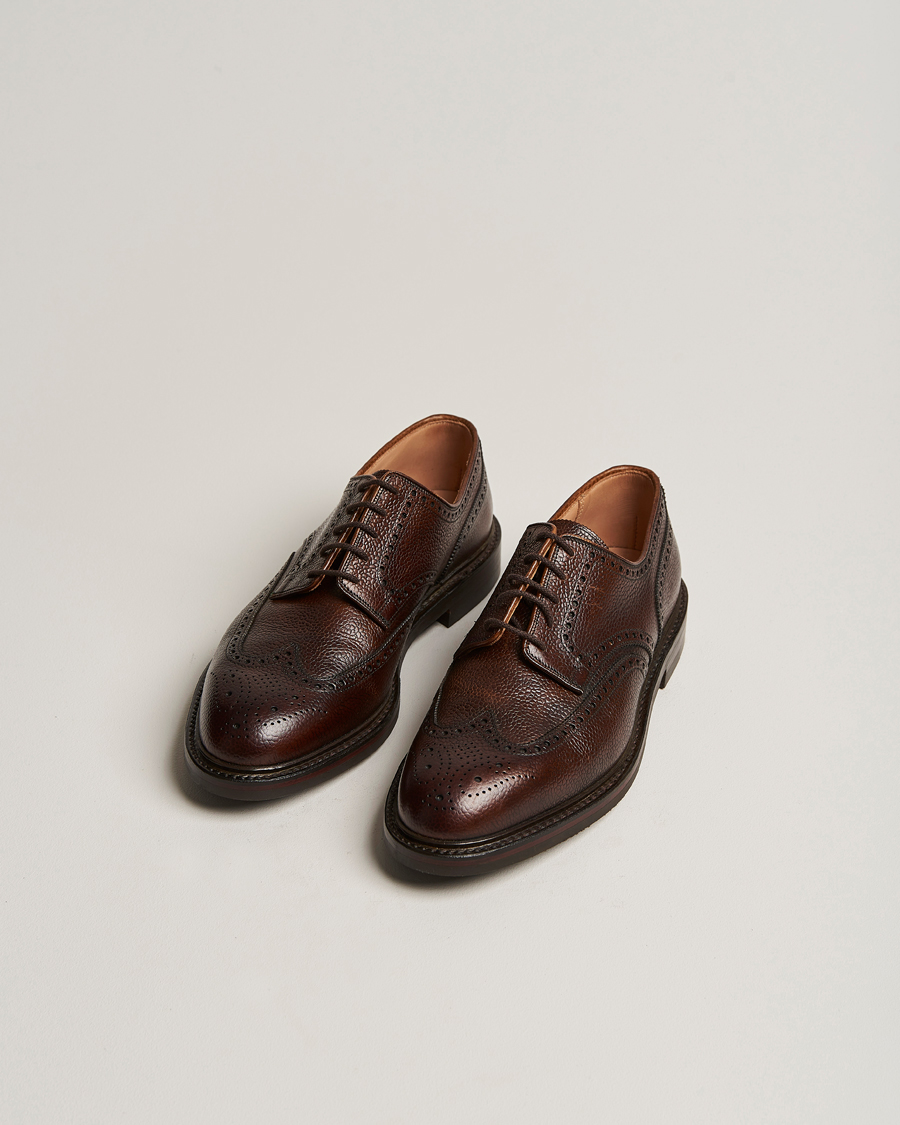 Herr | Crockett & Jones | Crockett & Jones | Pembroke Derbys Dark Brown Grained Calf