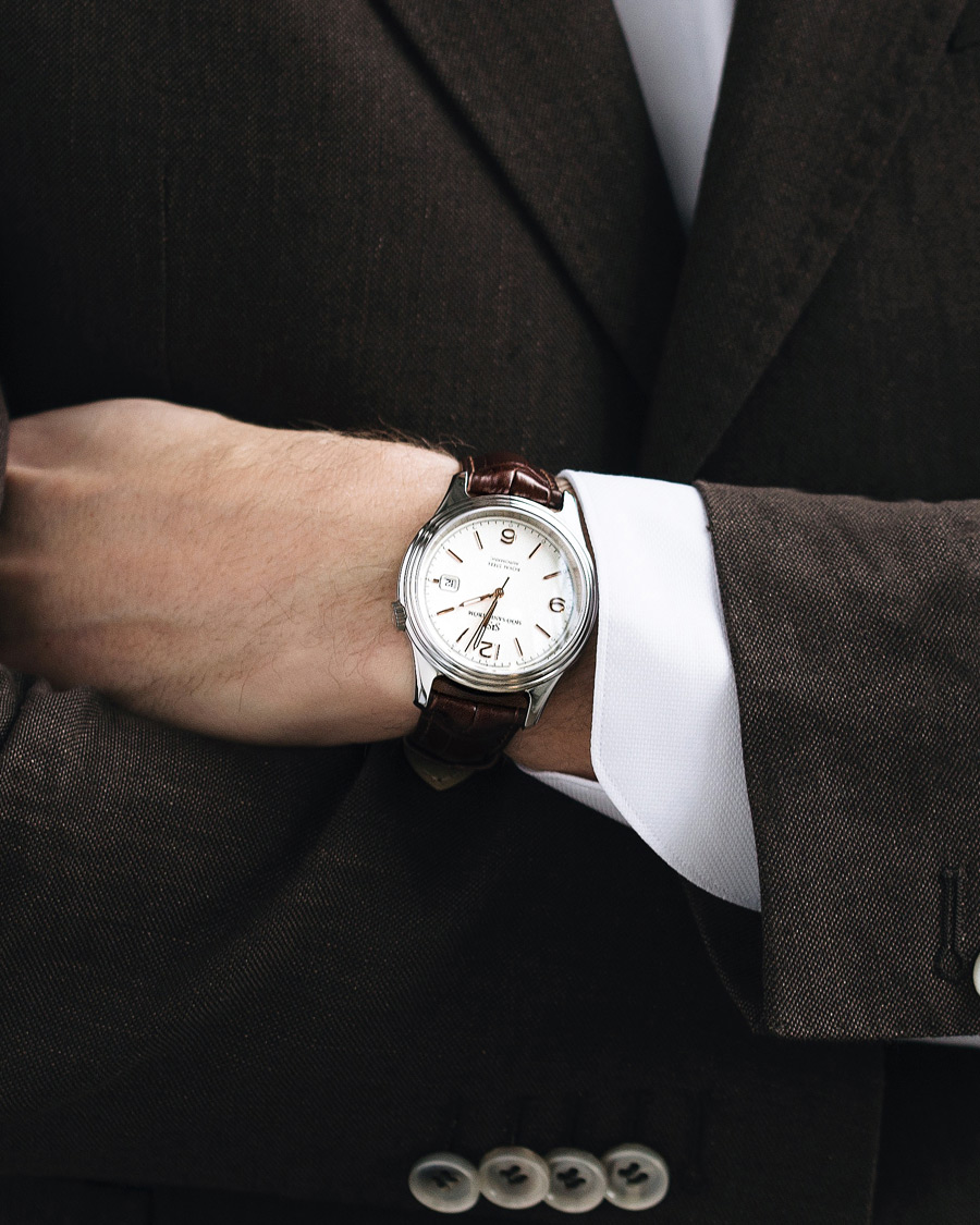 Herr |  |  | Sjöö Sandström Royal Steel Classic 41mm Ivory and Brown Alligator