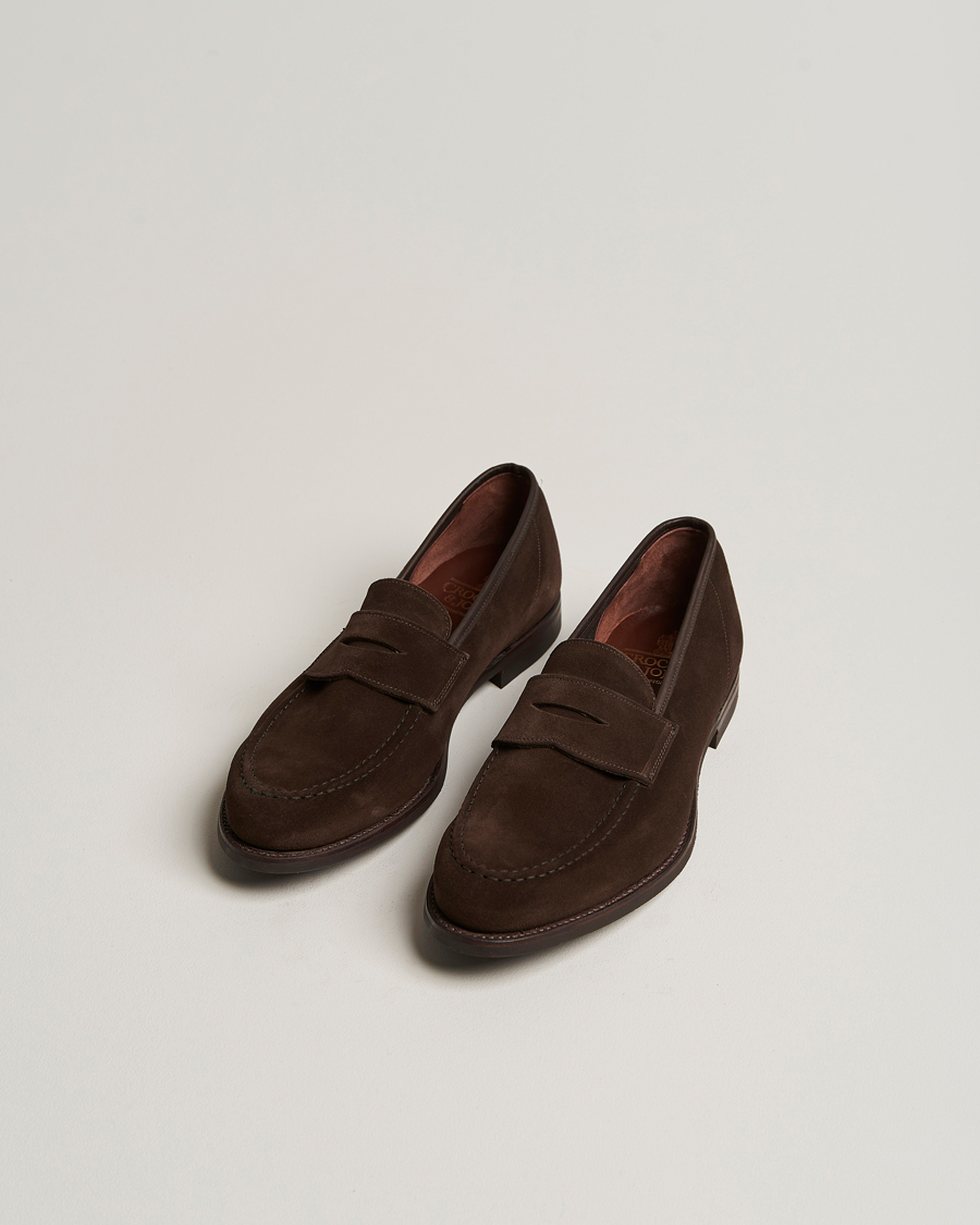 Herr | Best of British | Crockett & Jones | Harvard City Sole Dark Brown Suede