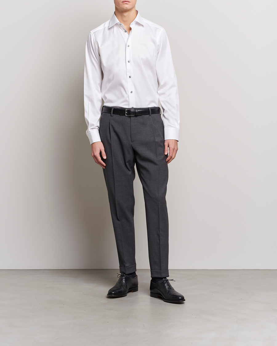 Herr | Kläder | Eton | Contemporary Fit Signature Twill Shirt White