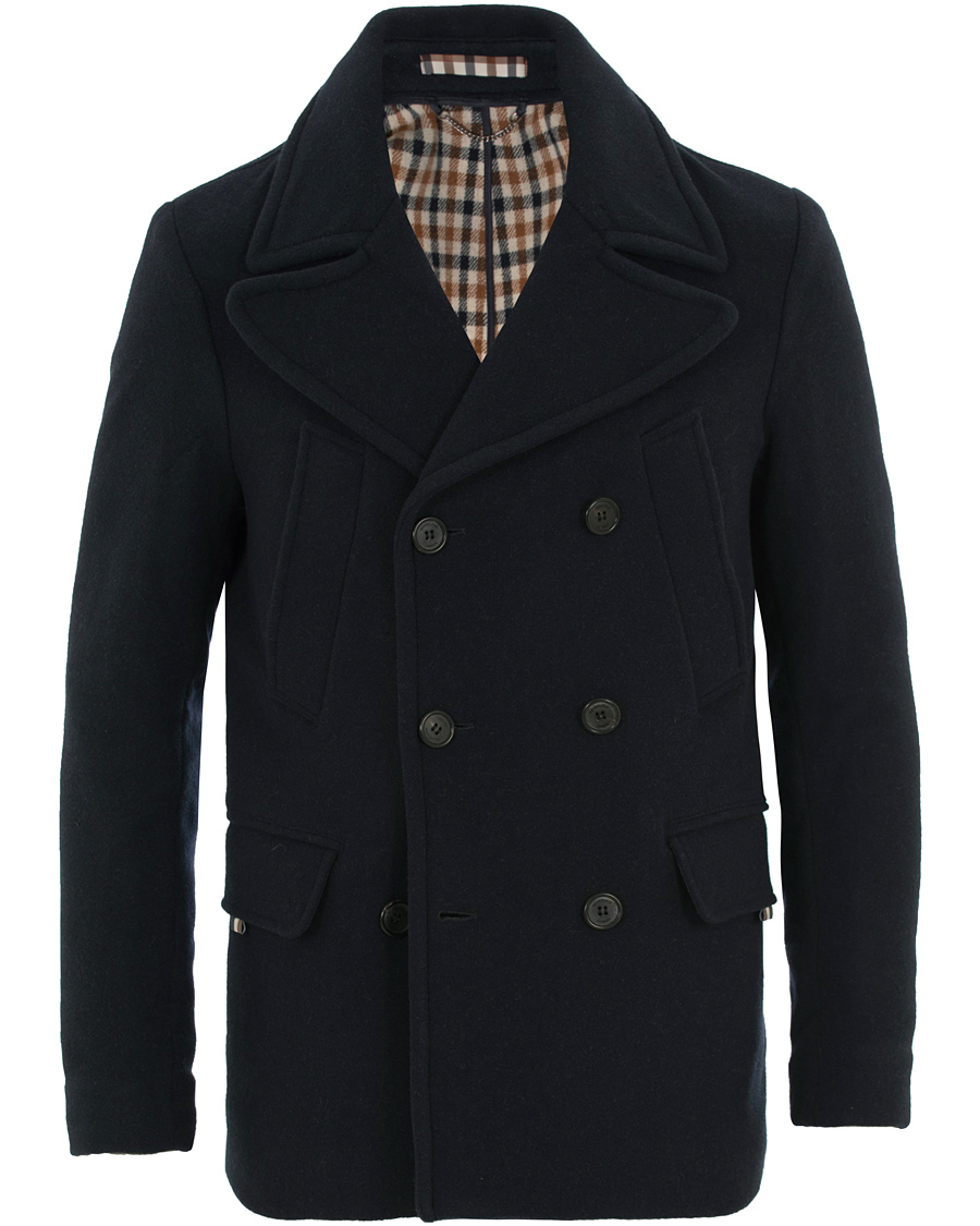 Aquascutum Brisby Wool Peacoat Navy