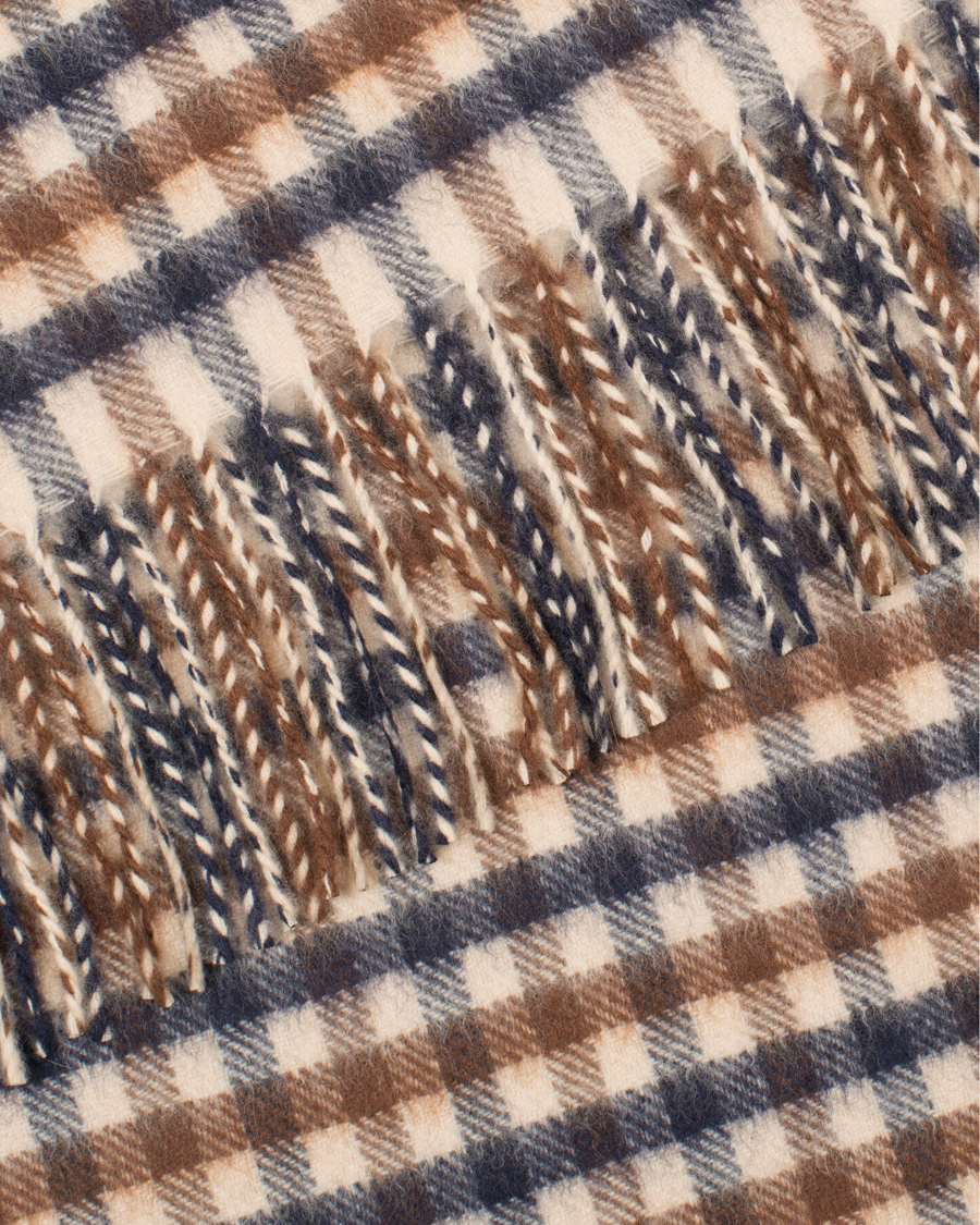 Aquascutum Club Check Cashmere Scarf Vicuna