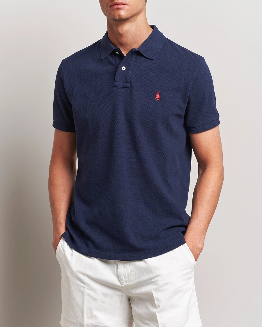 Herr | Avdelningar | Polo Ralph Lauren | Custom Slim Fit Polo Newport Navy