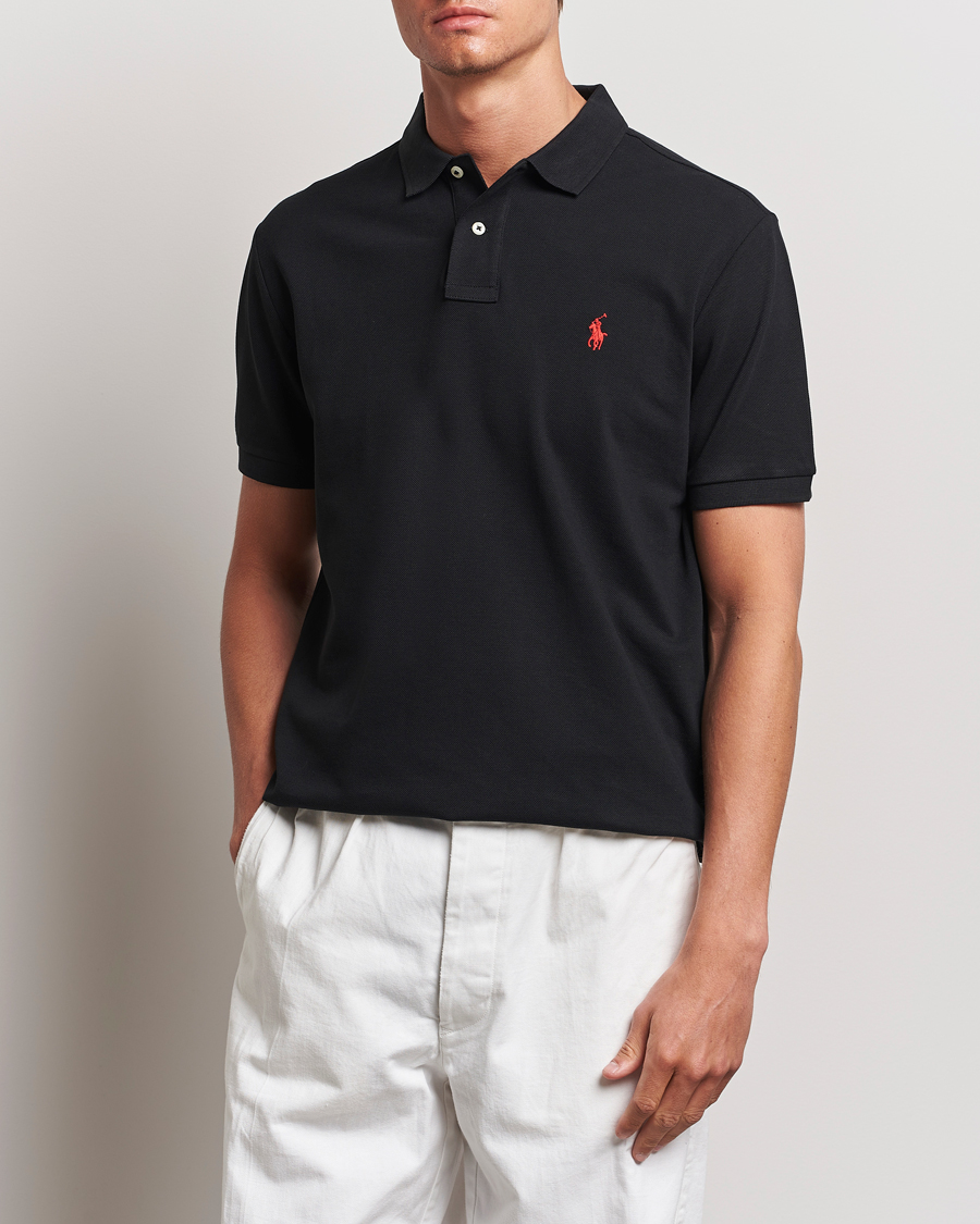 Herr | Kortärmade pikéer | Polo Ralph Lauren | Custom Slim Fit Polo Black