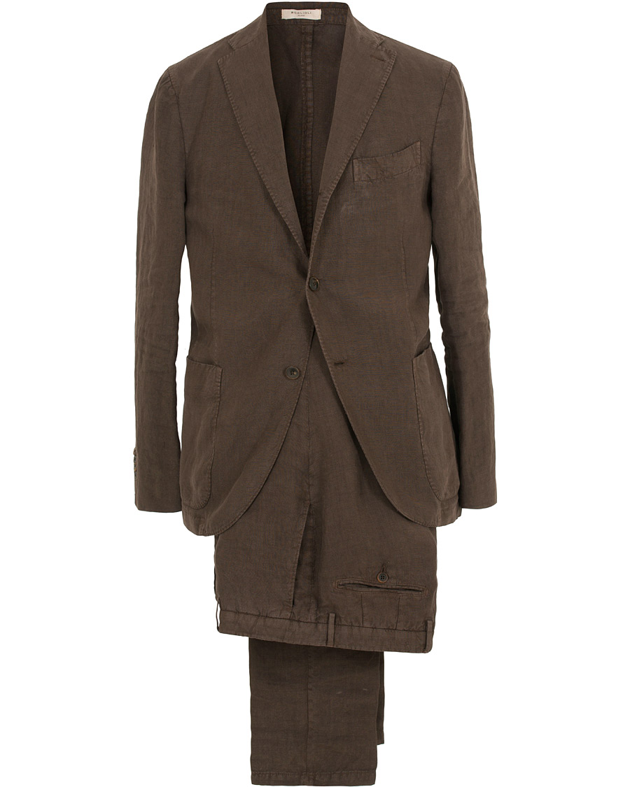 Herr | Kostymer | Boglioli | K Jacket Linen Suit Brown