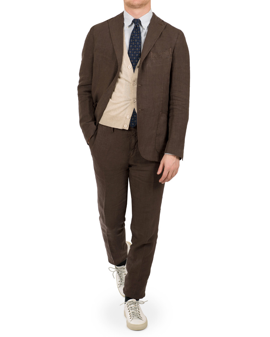 Herr | Kostymer | Boglioli | K Jacket Linen Suit Brown