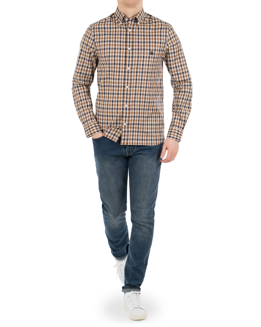 Aquascutum York Club Check Shirt Vicuna