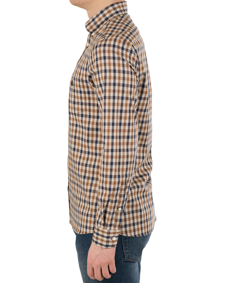 Aquascutum York Club Check Shirt Vicuna