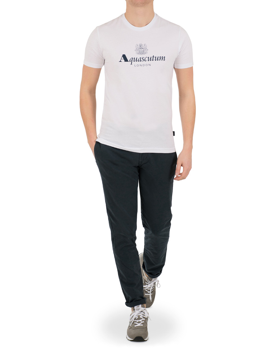 Aquascutum Griffin Logo Crew Neck Tee White