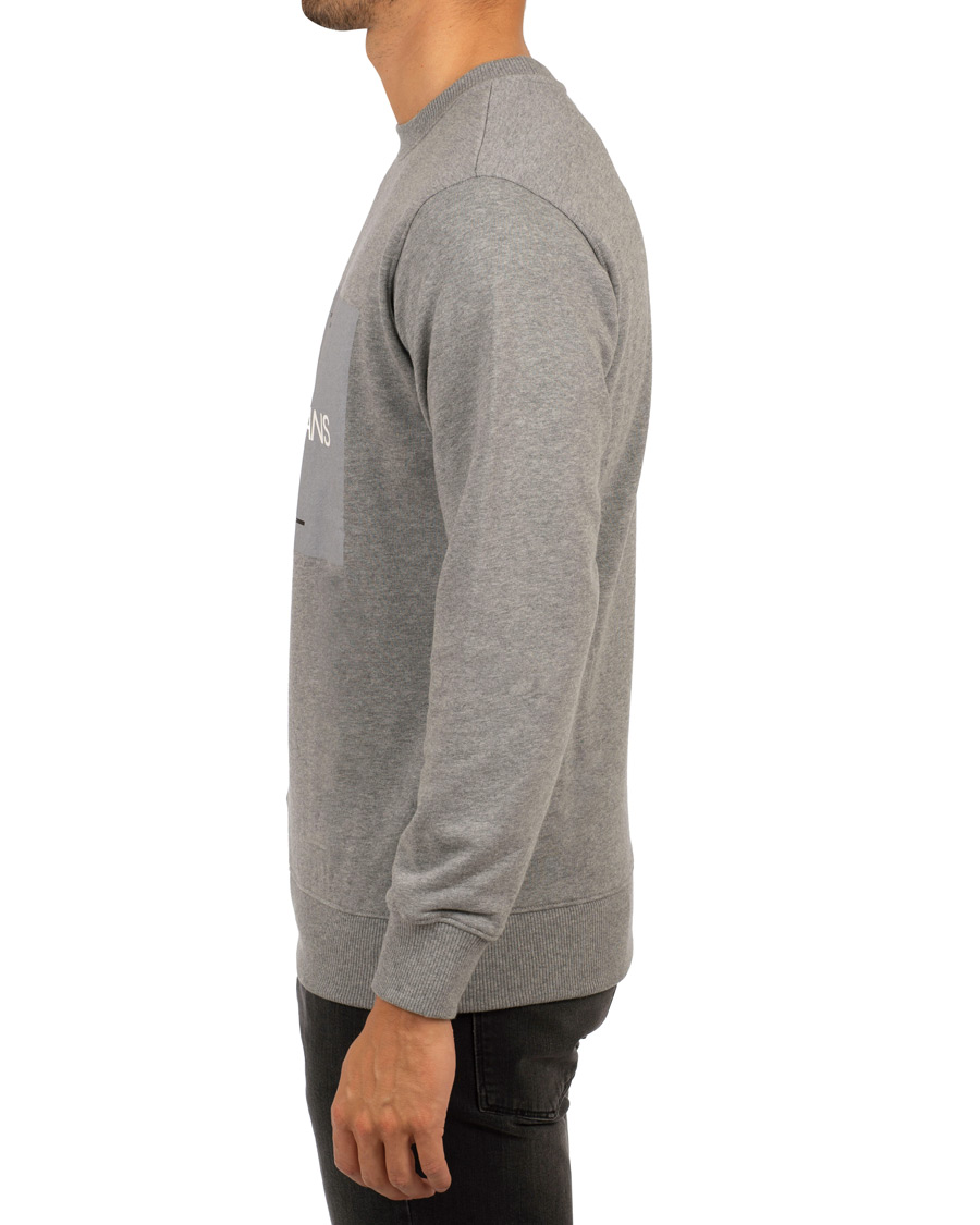 Calvin Klein Jeans Basic Monogram | Grey Heather Sweatshirt Crew Neck Logo