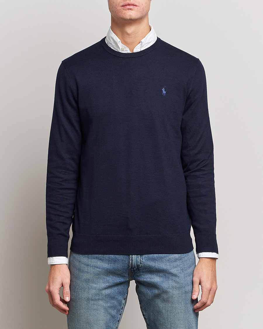 Herr | Pullover rundhals | Polo Ralph Lauren | Pima Cotton Crew Neck Pullover Hunter Navy