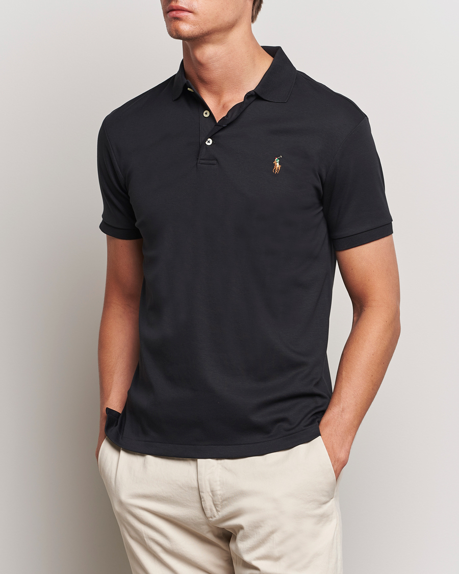 Herr | Kortärmade pikéer | Polo Ralph Lauren | Slim Fit Pima Cotton Polo Polo Black