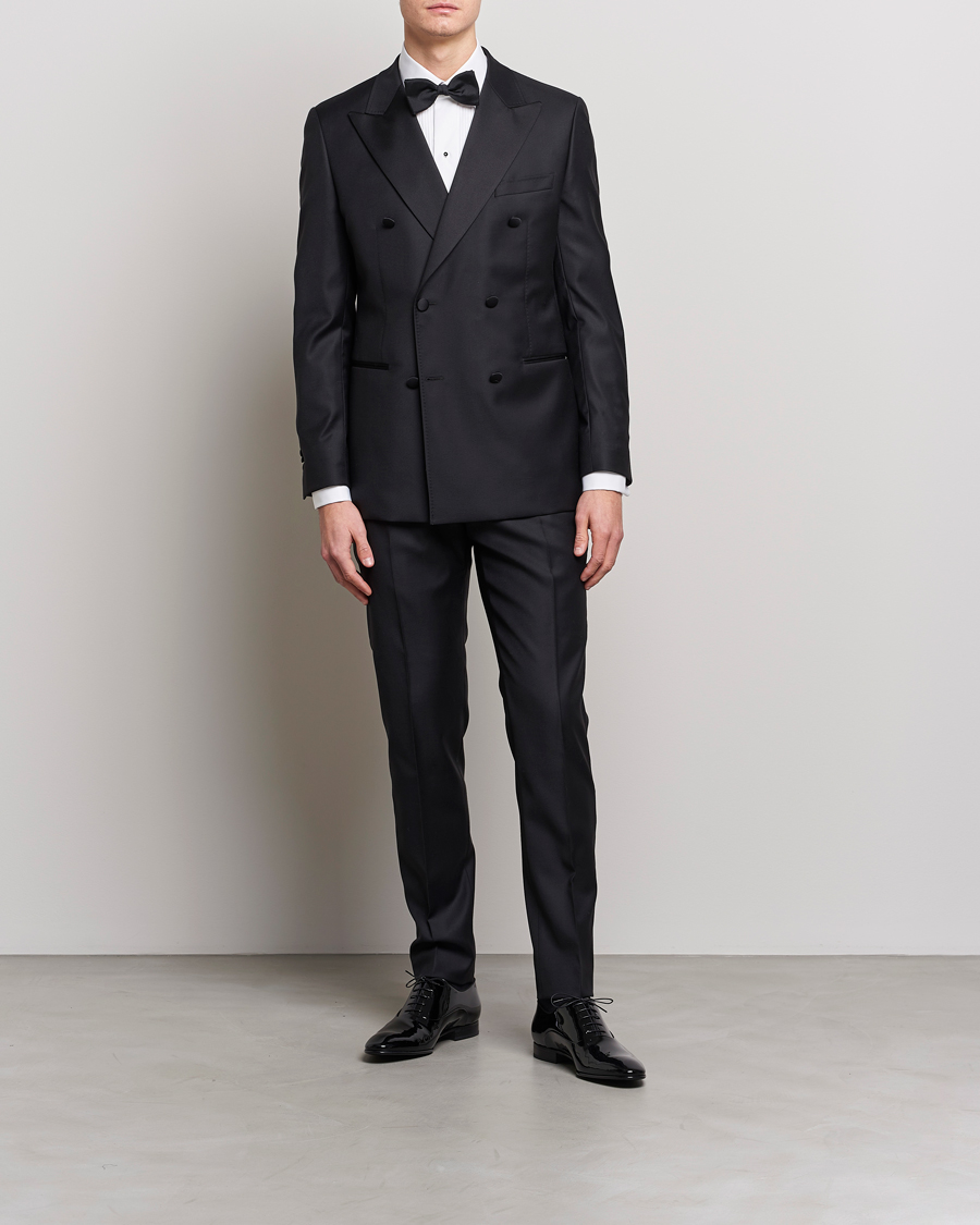 Herr | Formella | Eton | Custom Fit Tuxedo Shirt Black Ribbon White