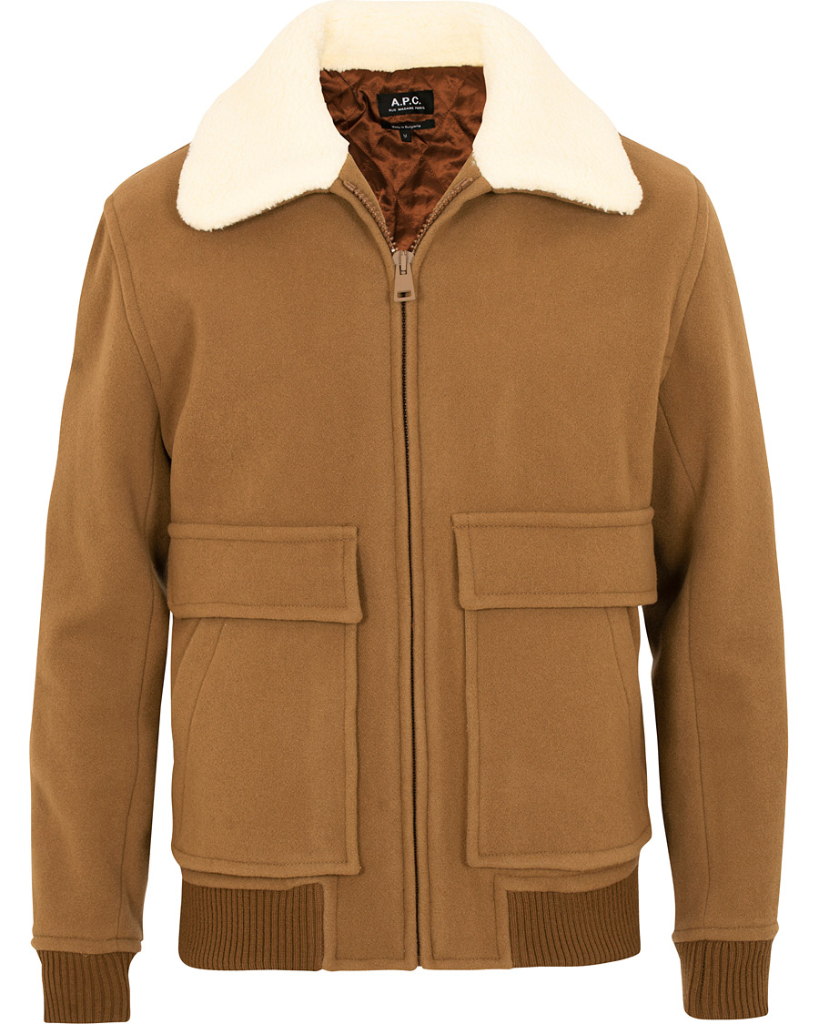 Herr | Jackor | A.P.C. | Blouson Bronze Shearling Jacket Marron Glace