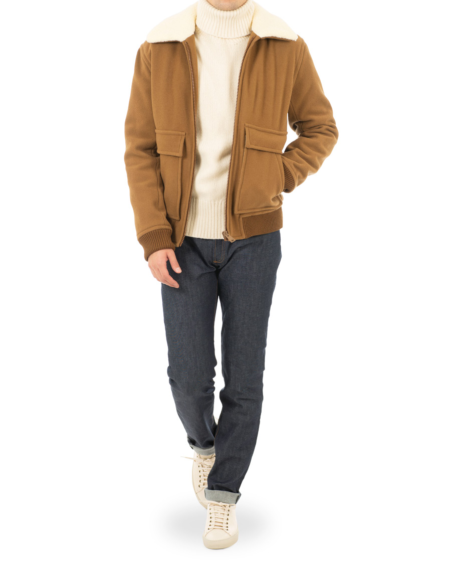 Herr | Jackor | A.P.C. | Blouson Bronze Shearling Jacket Marron Glace