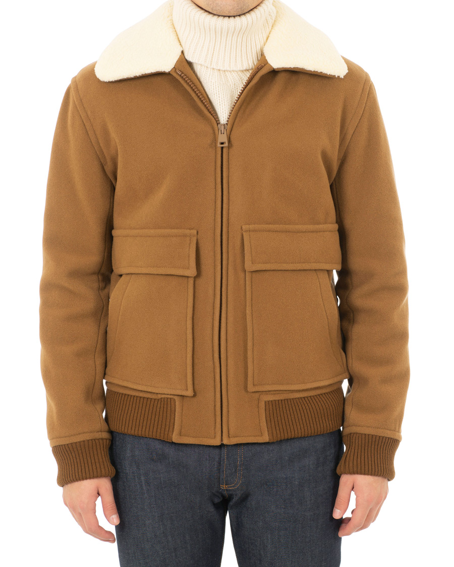 Herr | Jackor | A.P.C. | Blouson Bronze Shearling Jacket Marron Glace