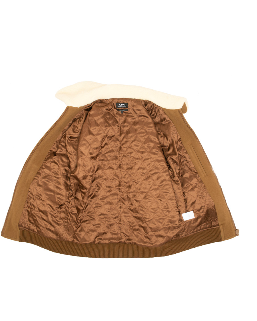 Herr | Jackor | A.P.C. | Blouson Bronze Shearling Jacket Marron Glace