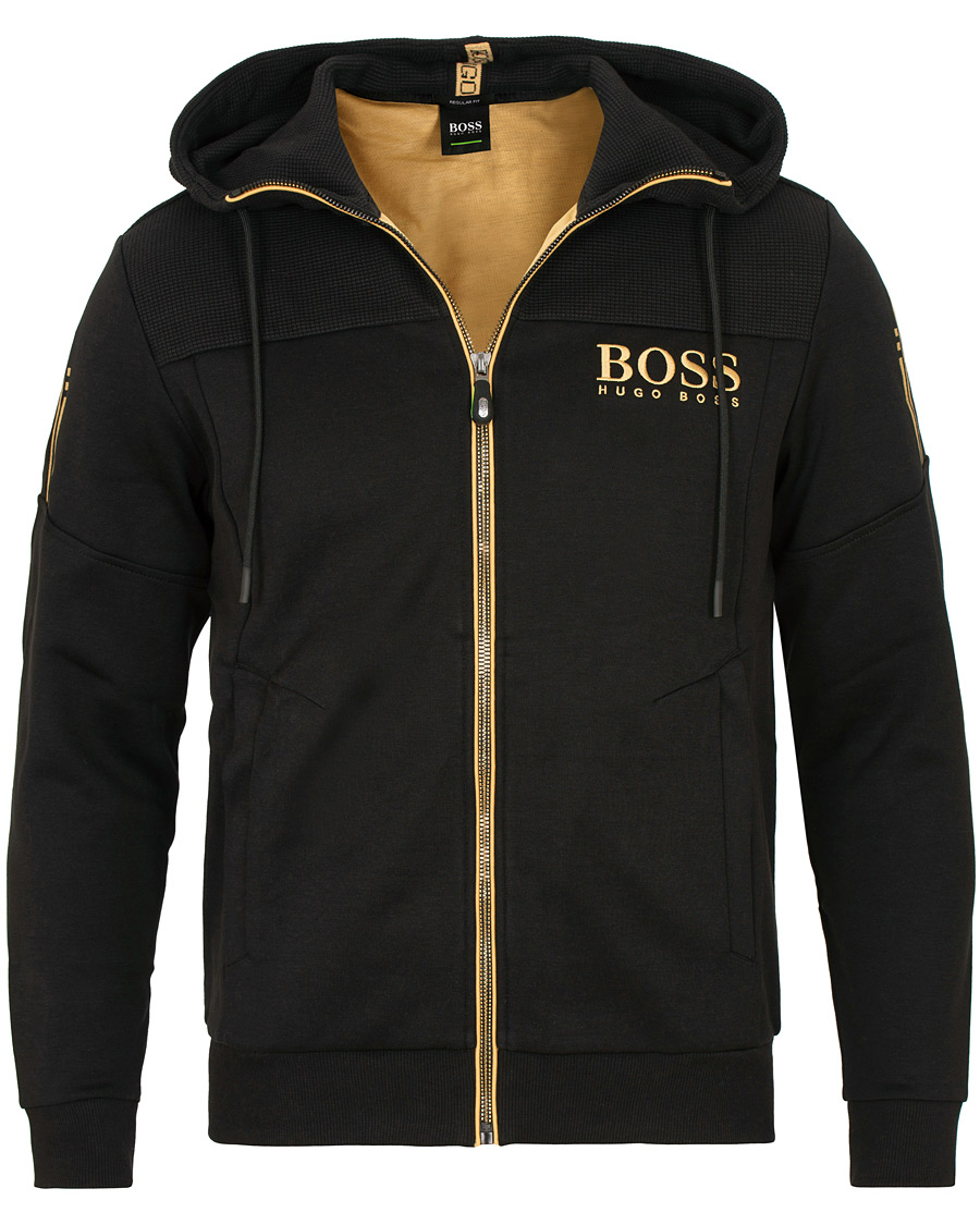 Boss athleisure saggy full zip store hoodie black