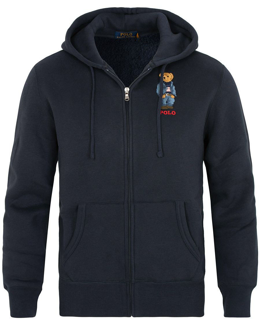 Polo bear outlet zip hoodie