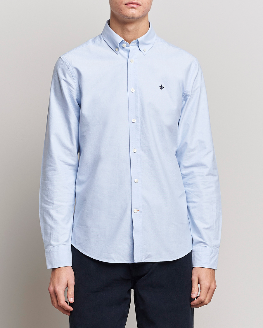 Herr | Kläder | Morris | Oxford Button Down Cotton Shirt Light Blue