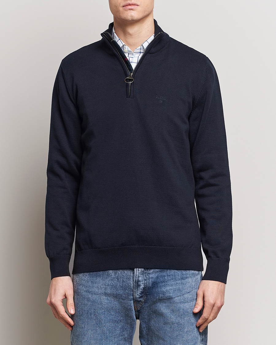 Herr | Kläder | Barbour Lifestyle | Cotton Half Zip Navy