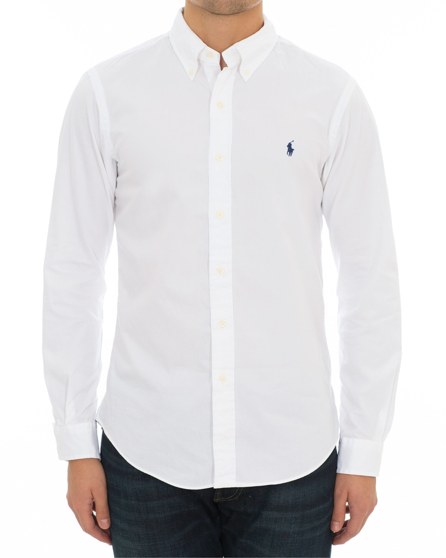 Polo Ralph Lauren Slim Fit Featherweight Twill Shirt White hos CareOfCarl.s