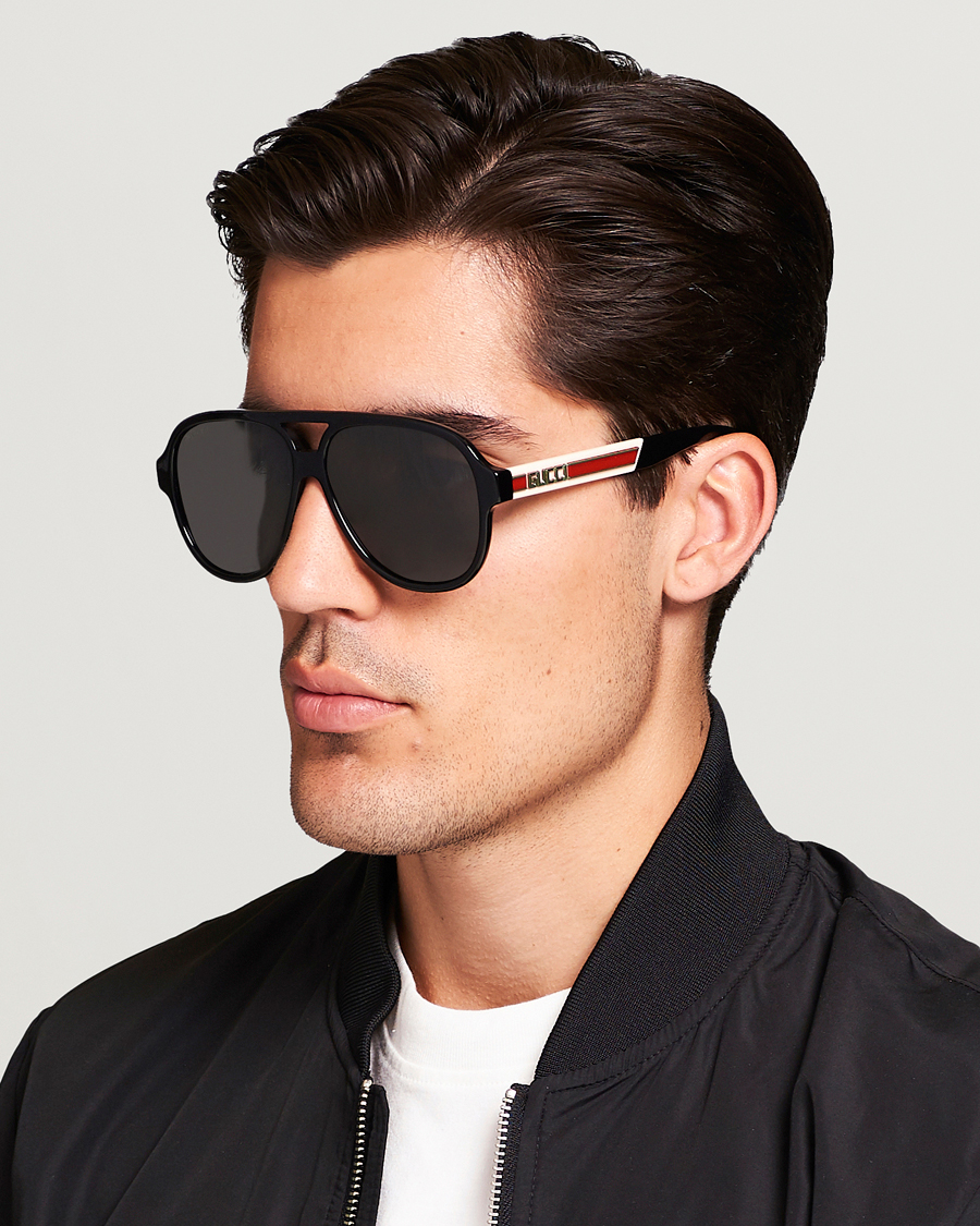 Herr | Solglasögon | Gucci | GG0463S Sunglasses Black/White/Grey