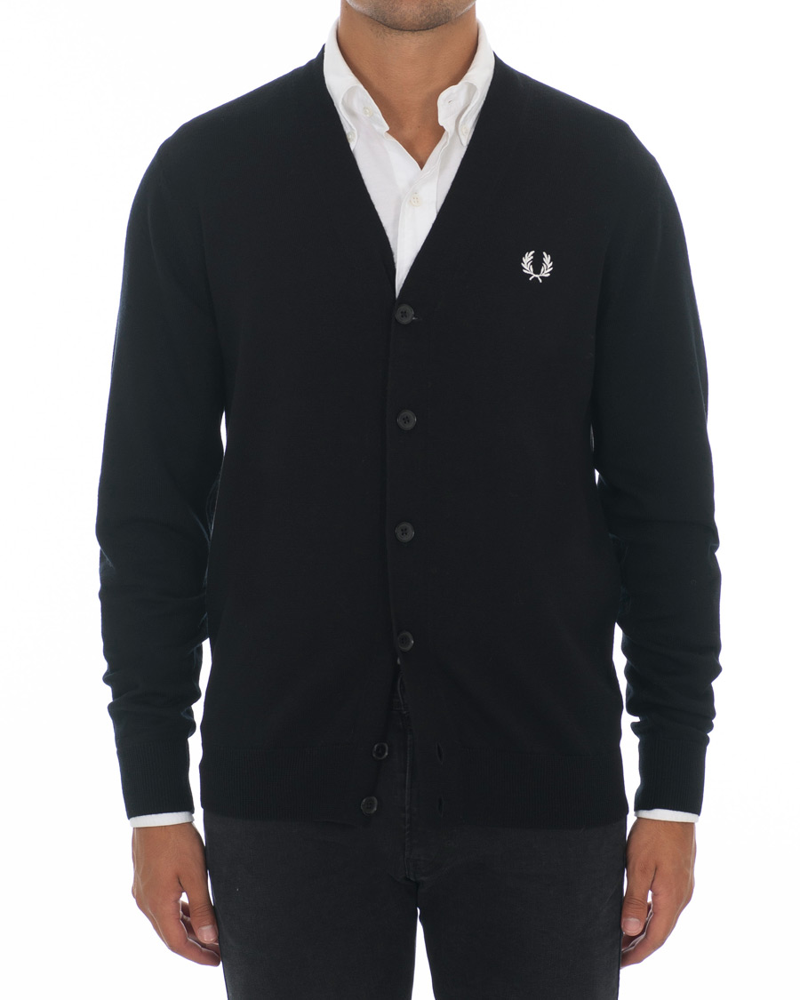 fred perry merino wool cardigan