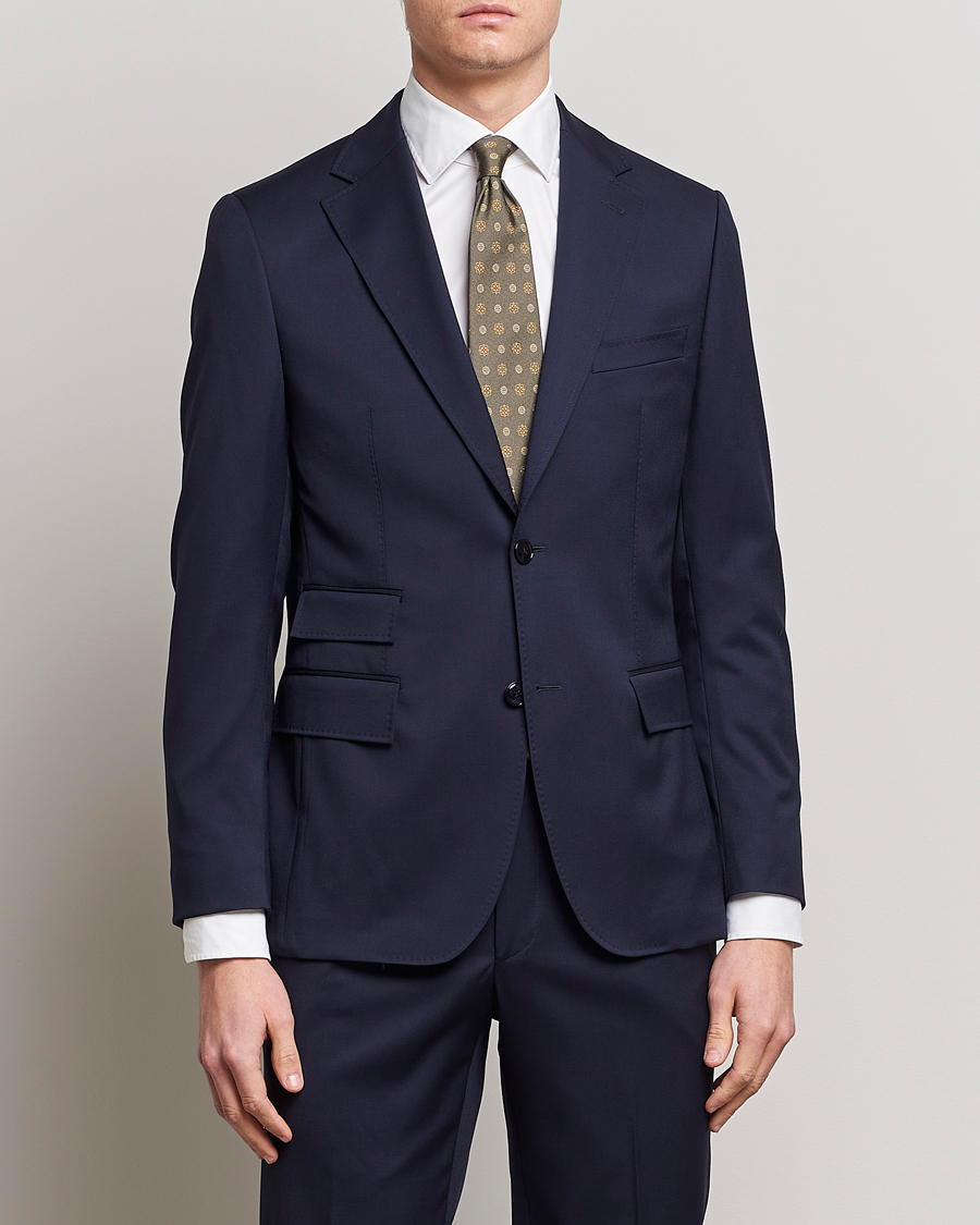 Herr | Kavajer | Morris Heritage | Prestige Wool Suit Blazer Navy