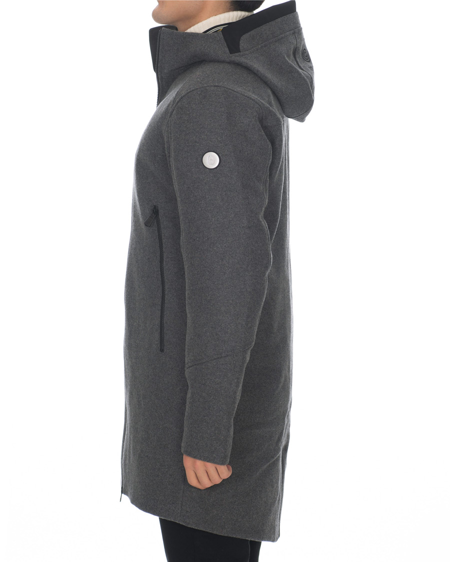 Race wool parka online carbon