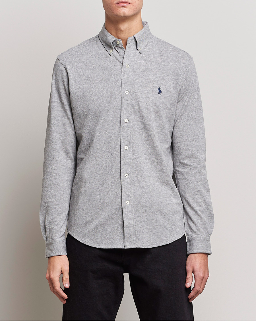 Herr |  | Polo Ralph Lauren | Slim Fit Featherweight Mesh Shirt Andover Heather