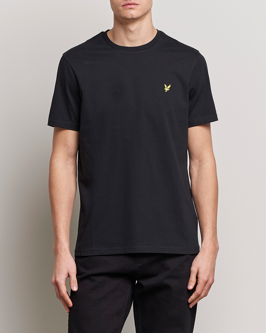 Herr | Lyle & Scott | Lyle & Scott | Crew Neck Organic Cotton T-Shirt Jet Black