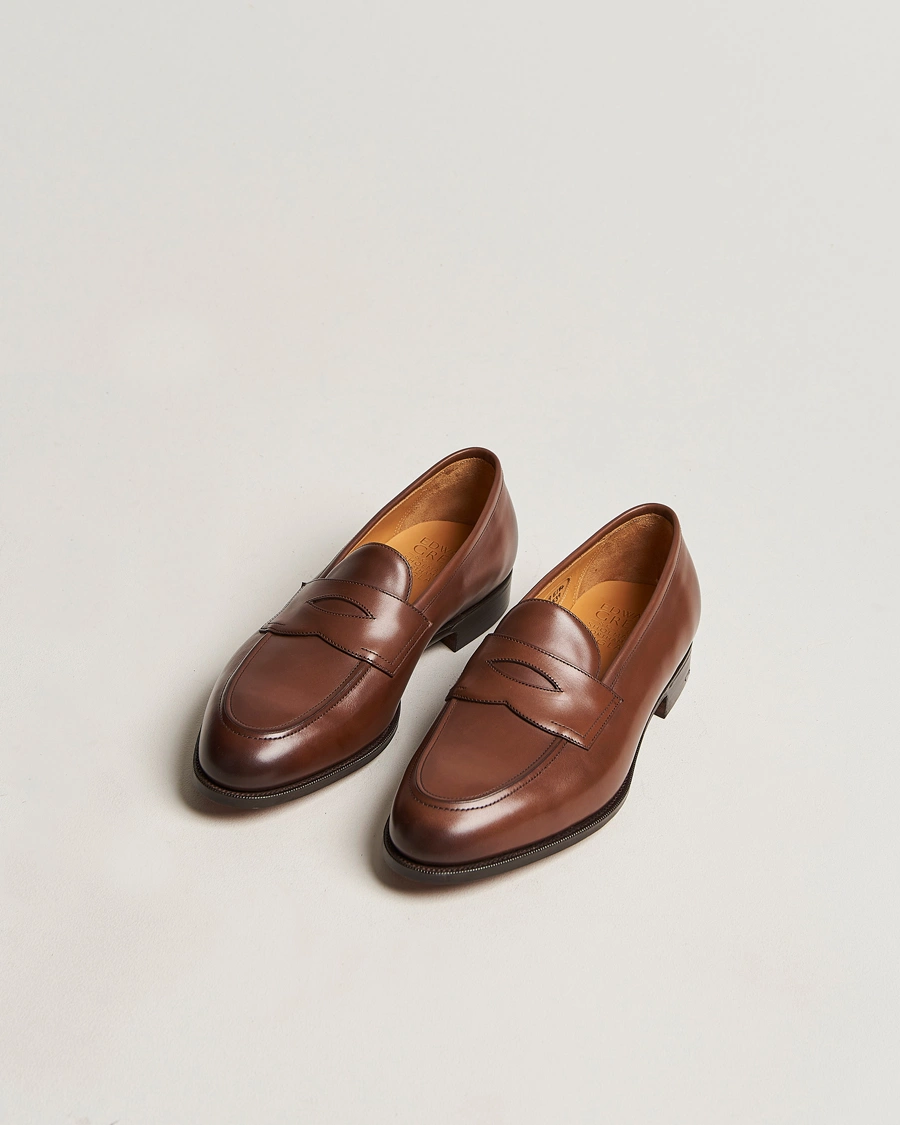 Herr | Formal Wear | Edward Green | Piccadilly Penny Loafer Dark Oak Antique