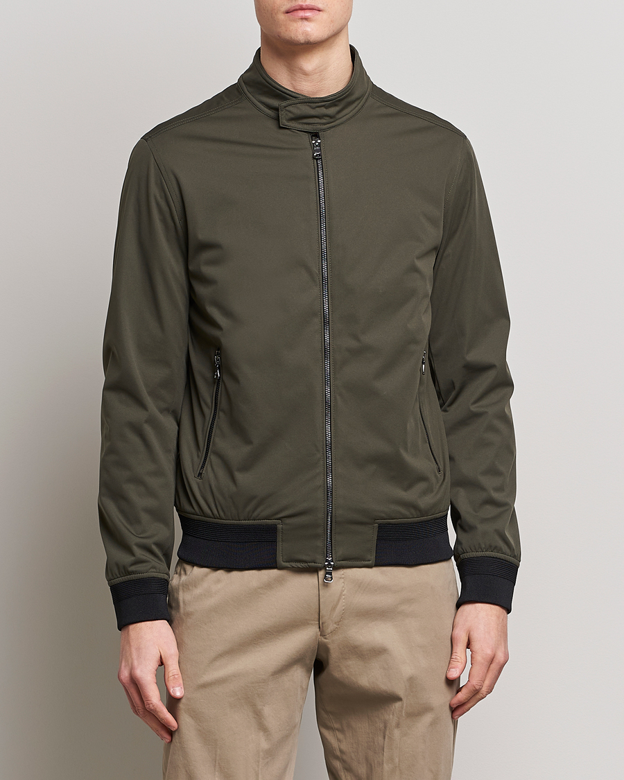 Herr | Oscar Jacobson | Oscar Jacobson | Harris Harrington Nylon Jacket Green