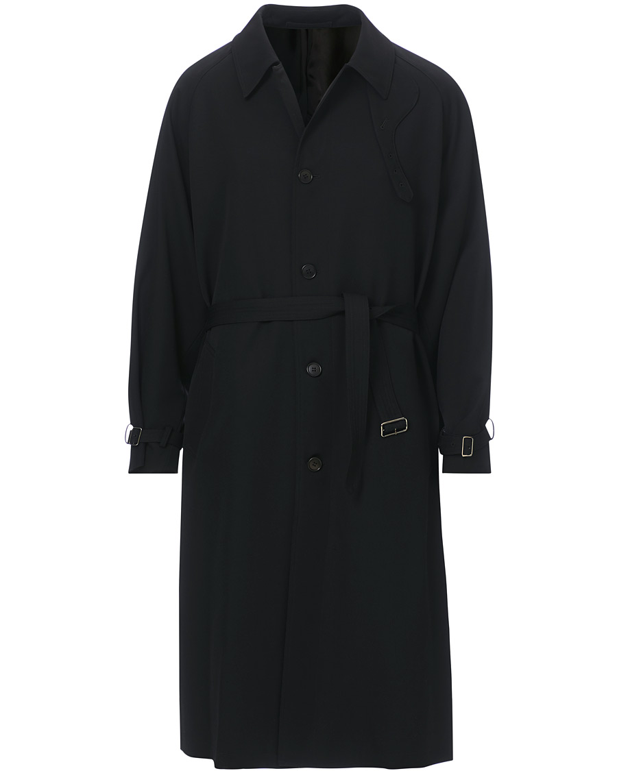 Camoshita Belted Wool Coat Classic Black