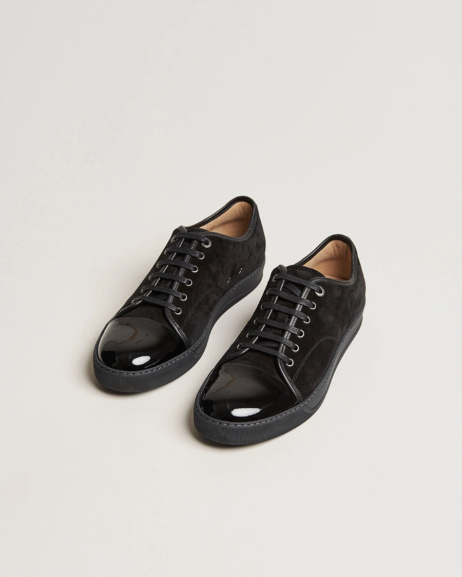 Herr | Exklusivt Care of Carl | Lanvin | Patent Cap Toe Sneaker Black/Black