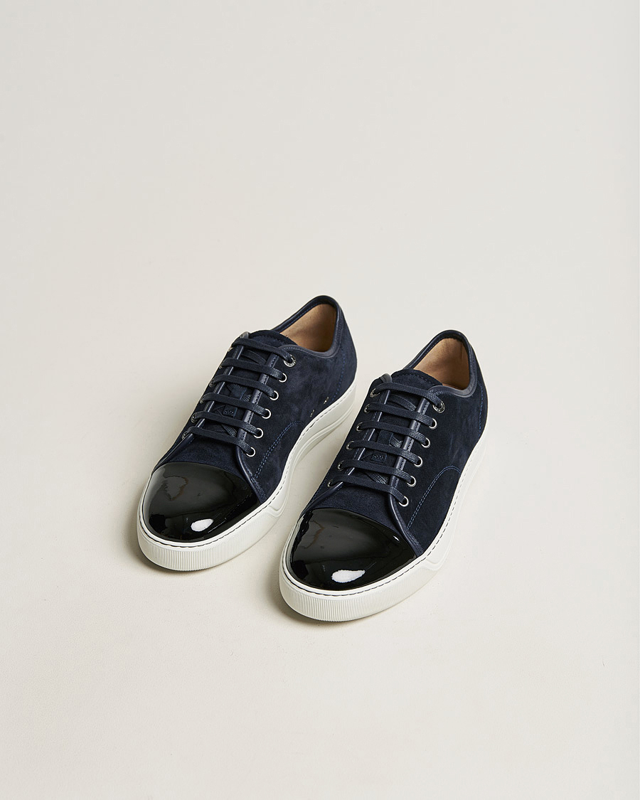 Herr | Låga sneakers | Lanvin | Patent Cap Toe Sneaker Navy