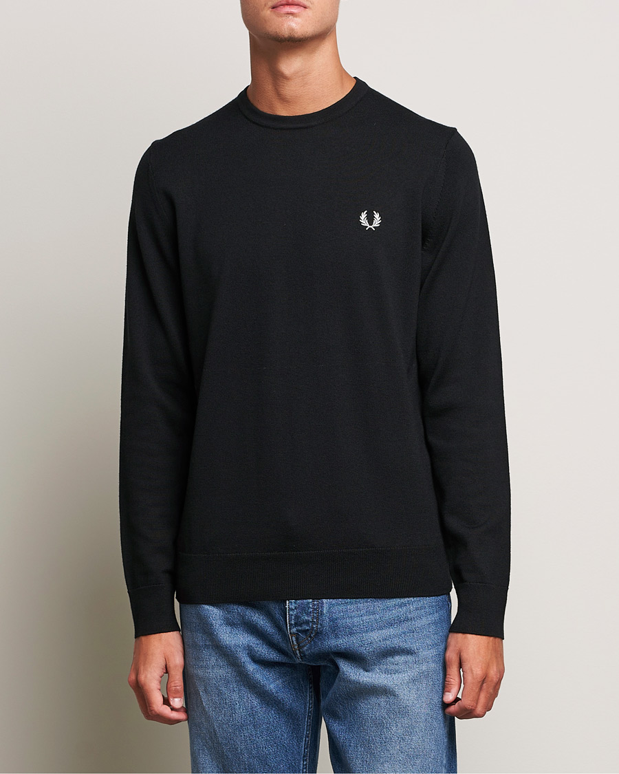 Herr | Pullover rundhals | Fred Perry | Classic Crew Neck Jumper Black