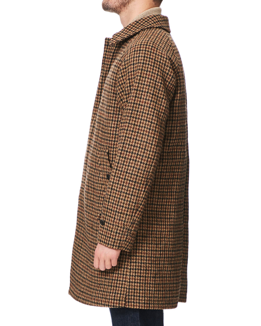 BEAMS PLUS Harris Tweed Balmacaan Coat Gun Club Check | Herr