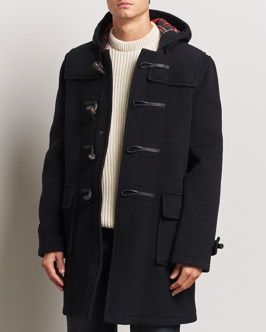 Herr |  | Gloverall | Morris Duffle Coat Black/Royal Stewart