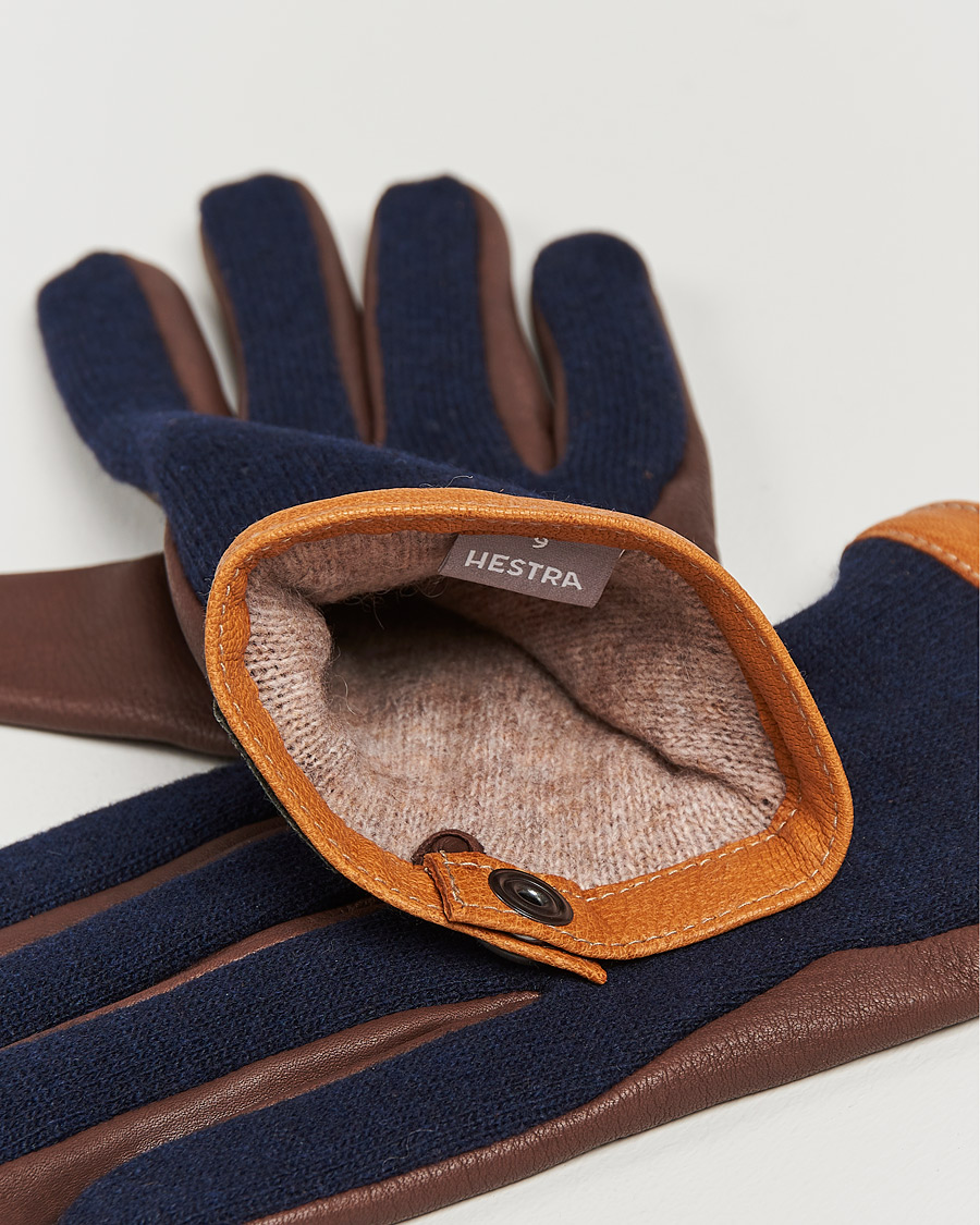 Herr | Under 1000 | Hestra | Deerskin Wool Tricot Glove Blue/Brown