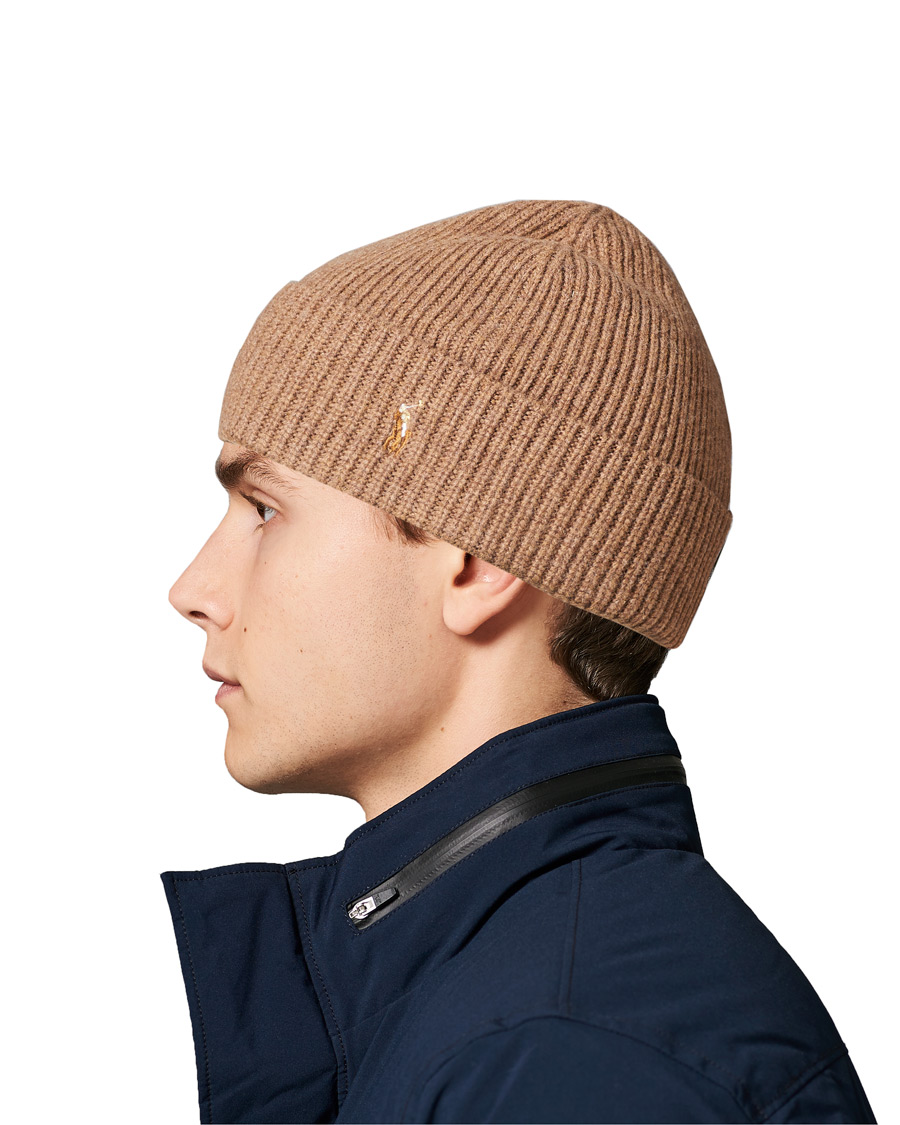 Polo Ralph Lauren Cotton Beanie Honey Brown Heather Herr Care of Carl