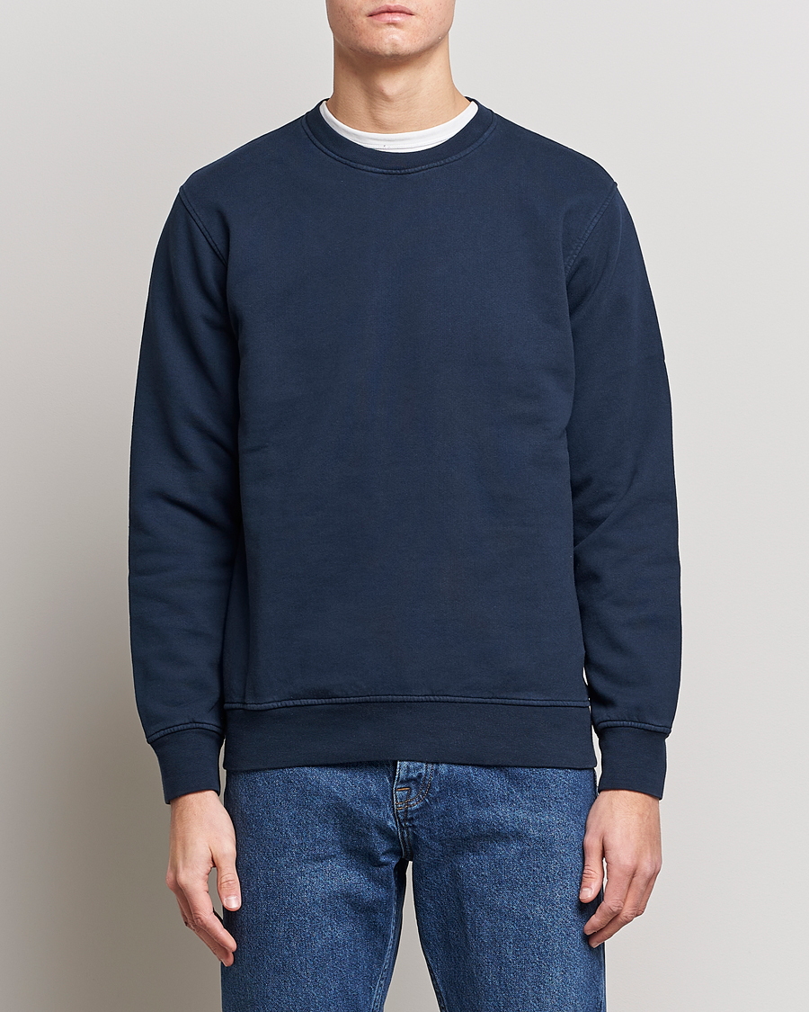 Herr | Sweatshirts | Colorful Standard | Classic Organic Crew Neck Sweat Navy Blue