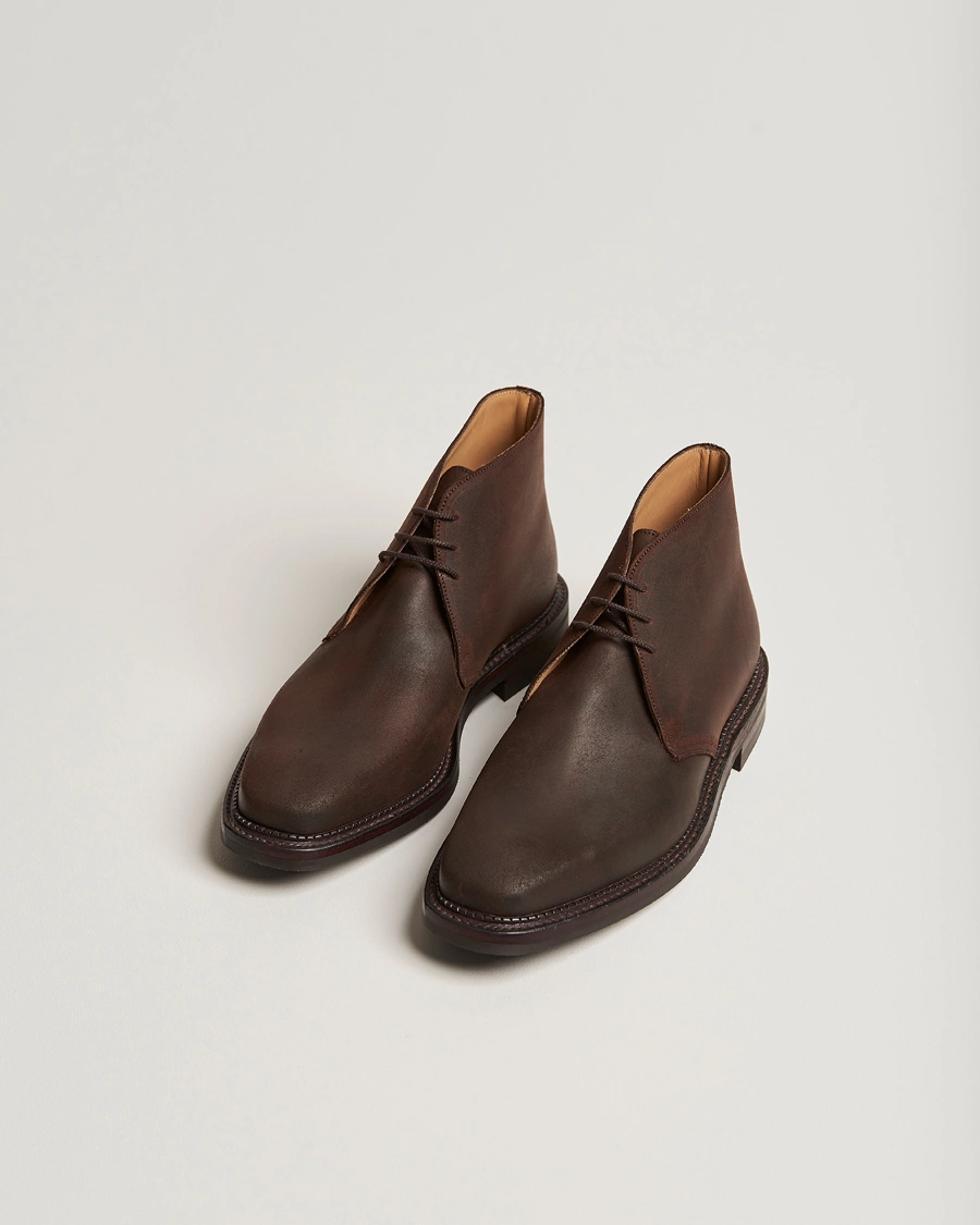 Herr | Chukka Boots | Crockett & Jones | Molton Chukka Dk Brown Rough-Out Suede