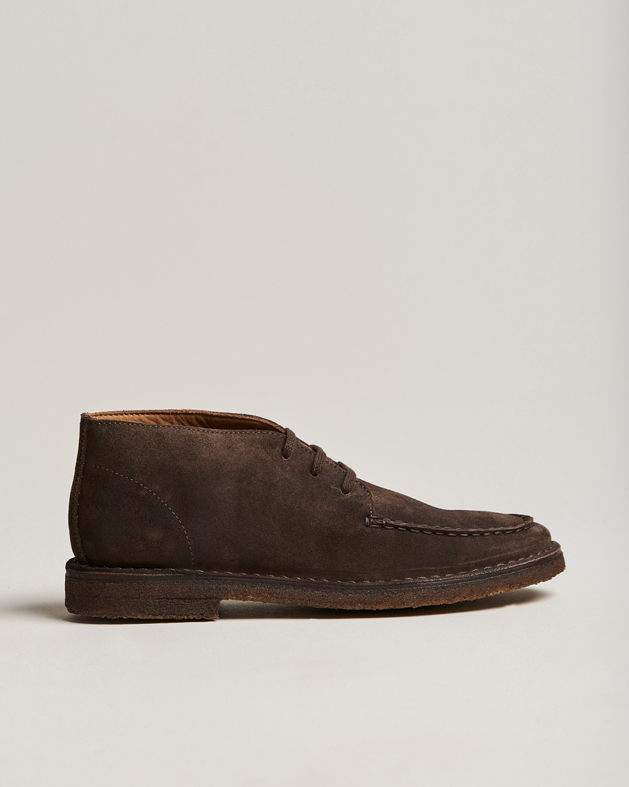 Herr | Kängor | Drake's | Crosby Moc-Toe Suede Chukka Boots Dark Brown