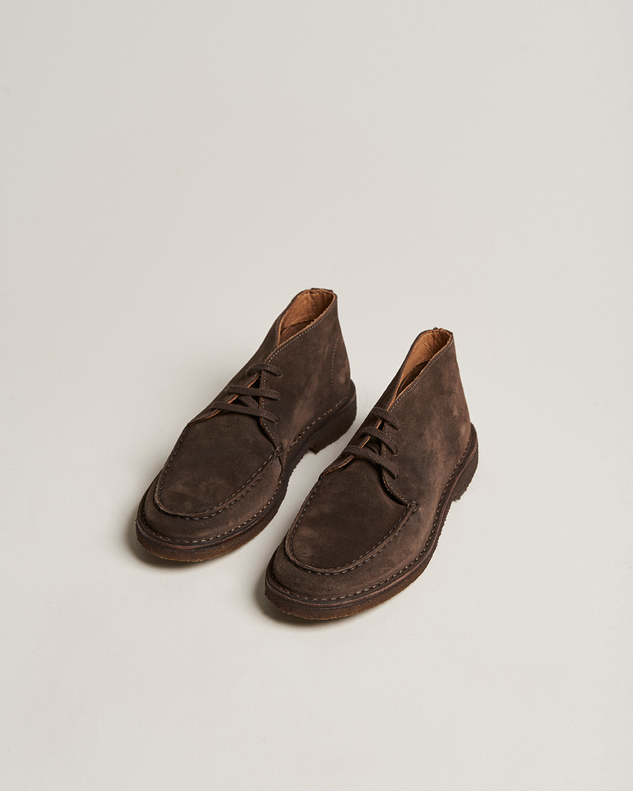 Herr |  | Drake\'s | Crosby Moc-Toe Suede Chukka Boots Dark Brown