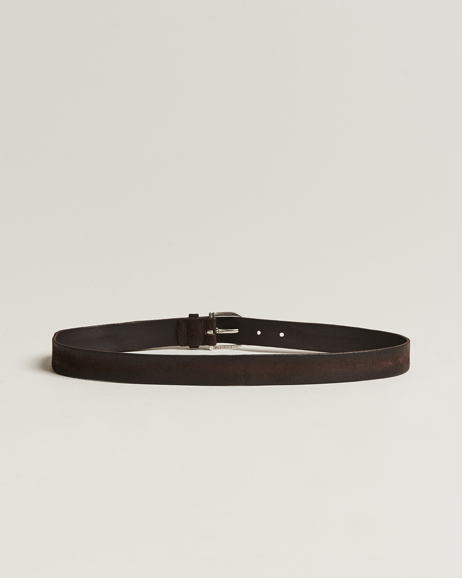 Herr |  | Orciani | Handmade Suede Belt 3 cm Testa Di Moro