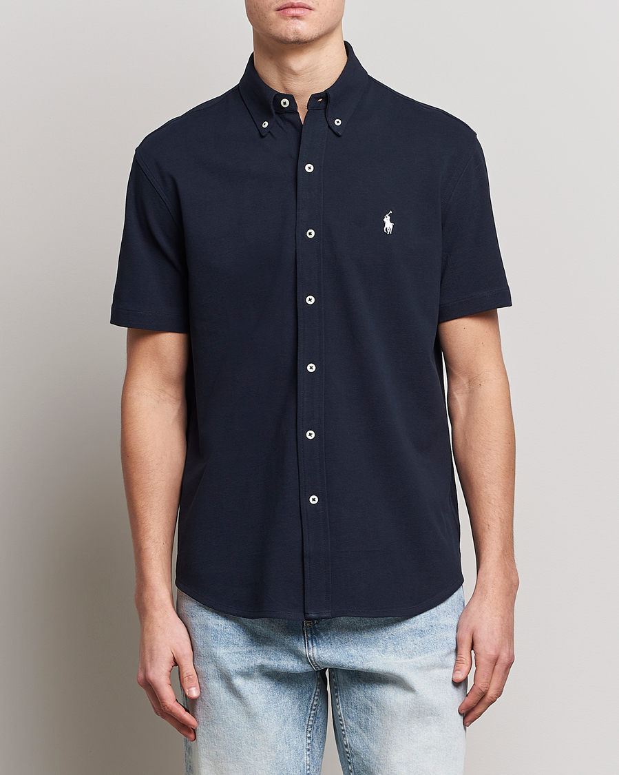 Herr | Pikéskjortor | Polo Ralph Lauren | Featherweight Mesh Short Sleeve Shirt Aviator Navy