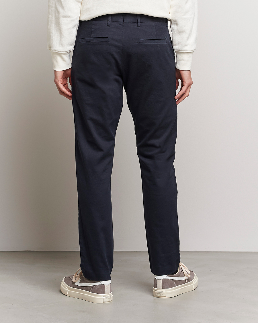 Herr | Byxor | NN07 | Theo Regular Fit Stretch Chinos Navy Blue
