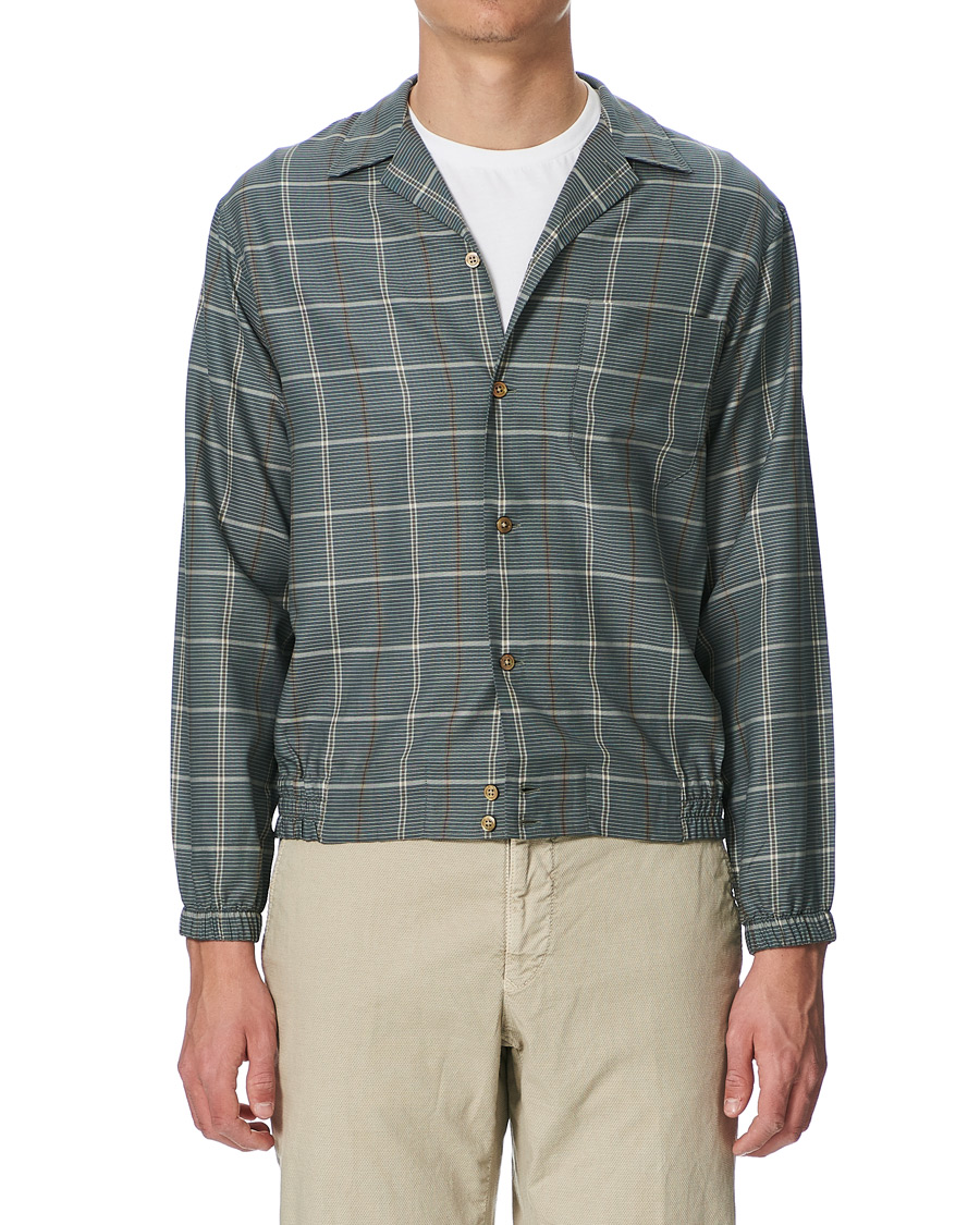 Camoshita Unlined Shirt Blouson Green Check Herr Care of Carl